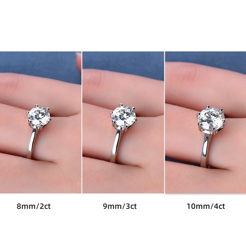 Bague de fiançailles moissanite de luxe