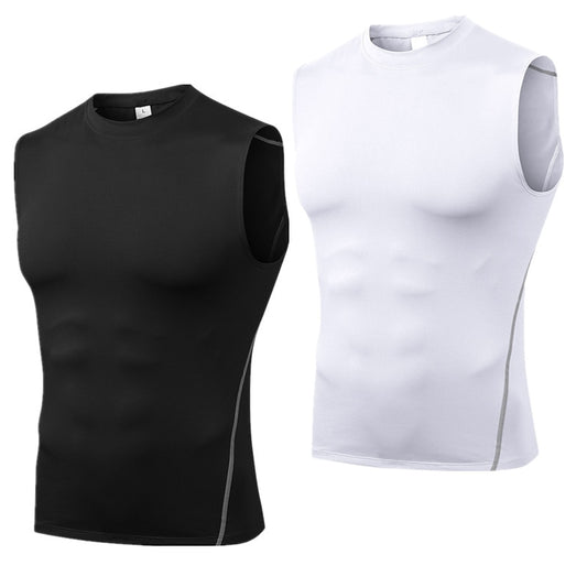 Débardeur moulant de sport de compression pour hommes