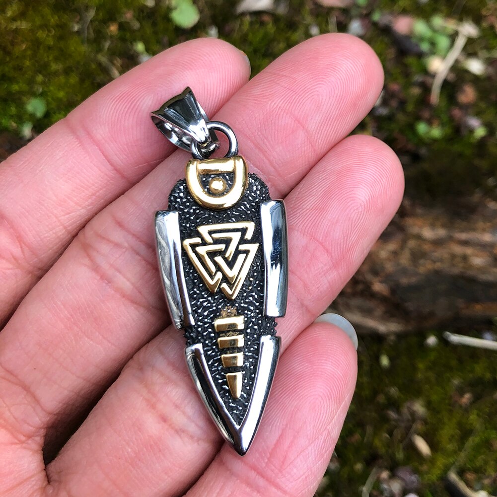 Collier Viking Lance Valknut Gungnir