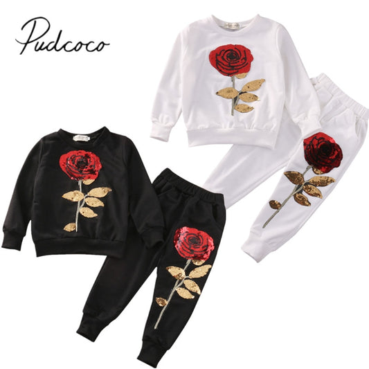 Mode Filles Enfants Rose Fleur Tenues