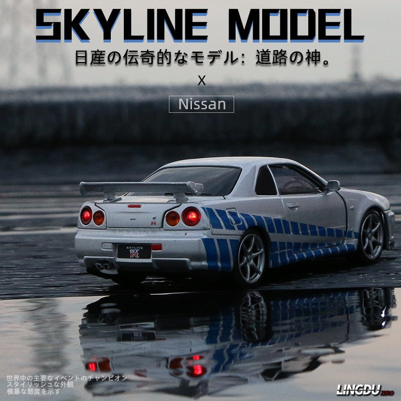 Voiture en alliage Nissan Skyline Ares GTR R34