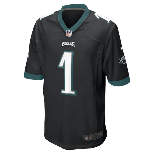 Maillot noir Jalen Hurts des Eagles de Philadelphie pour hommes