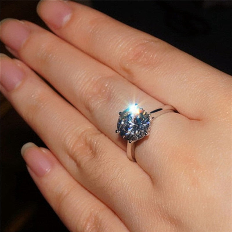 Bague de fiançailles moissanite de luxe