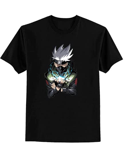 Naruto Kakshi T-shirt imprimé pour hommes et femmes en coton 