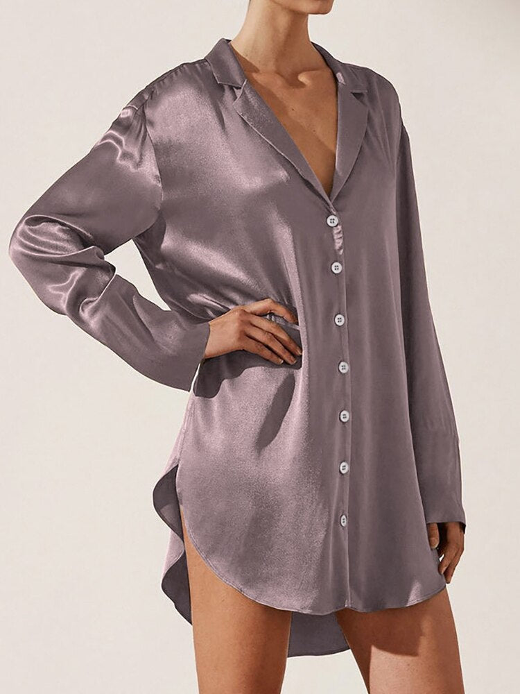 Robe de nuit en satin Linad