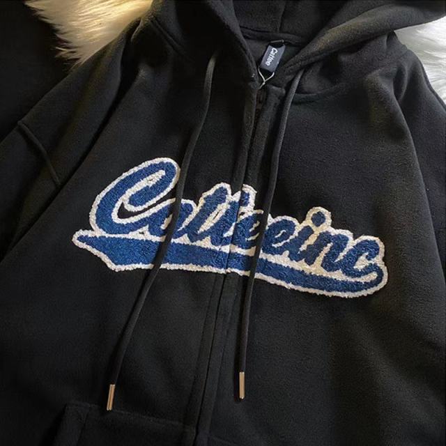 Sweats à capuche avec lettres brodées pour femmes