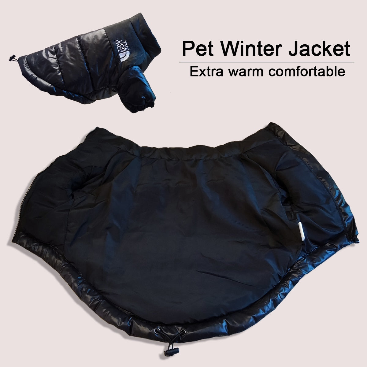 Vêtements chauds et coupe-vent pour chiens d'hiver