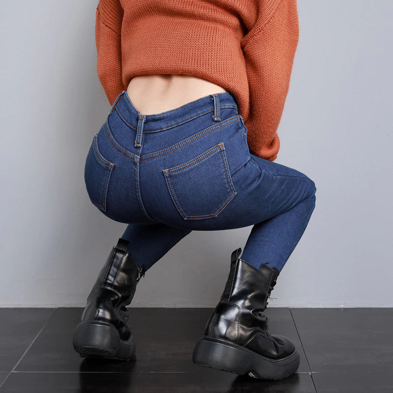 Jeans doublés en polaire