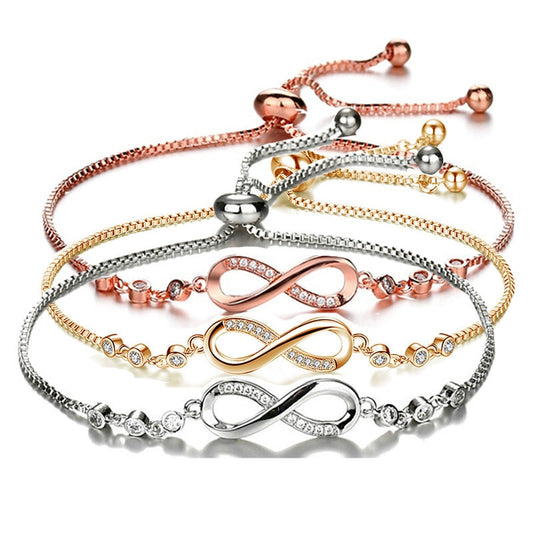 Bracelet infini en pierre CZ