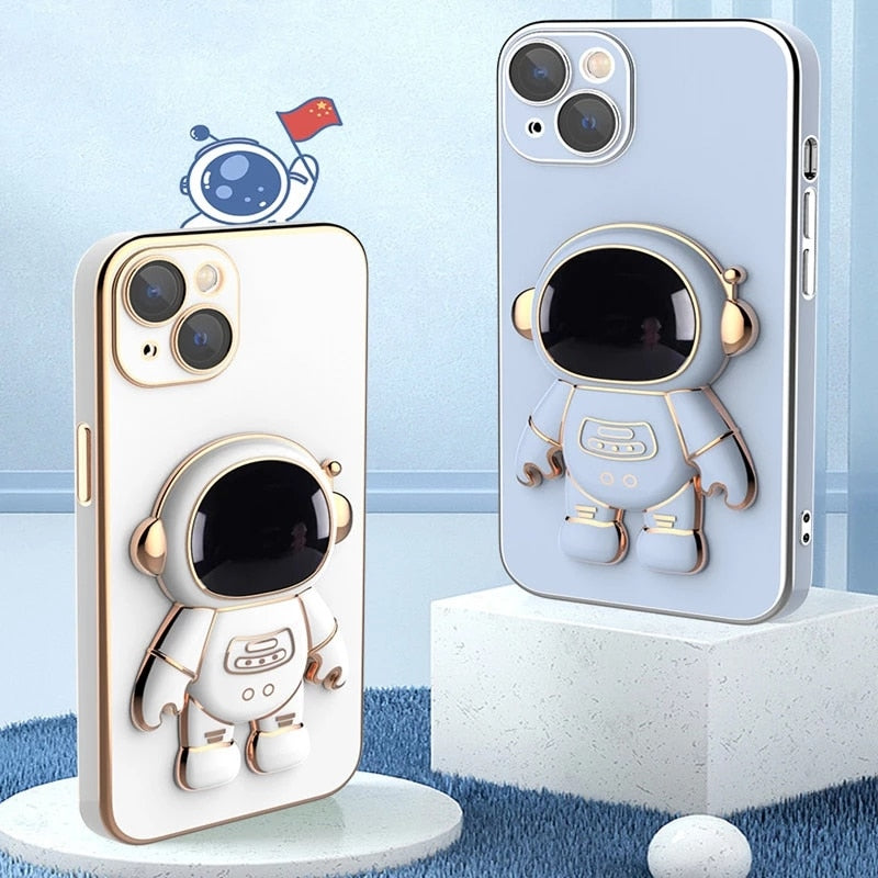 Étui de téléphone astronaute 3D avec support