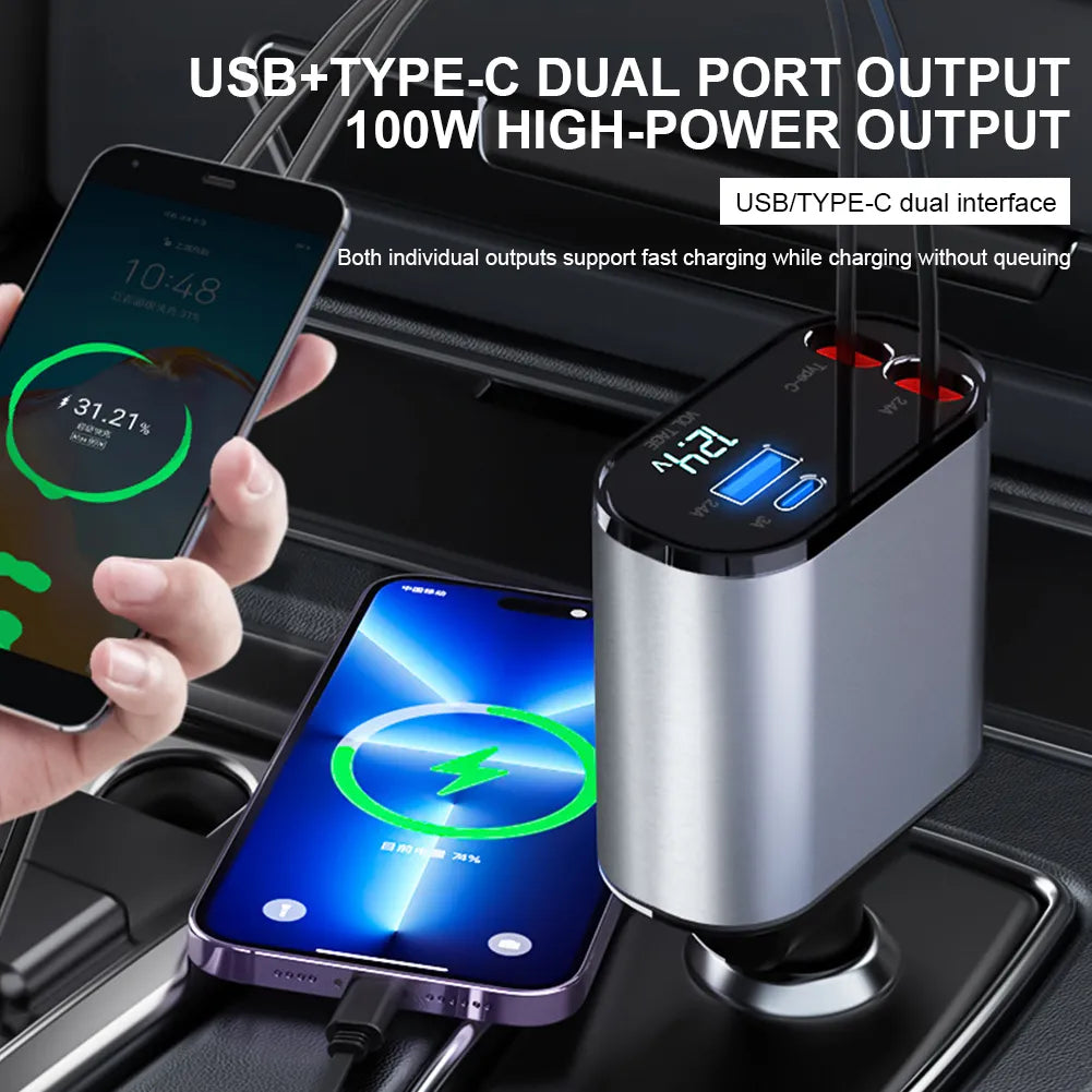 Chargeur de voiture rétractable Luxinsly™