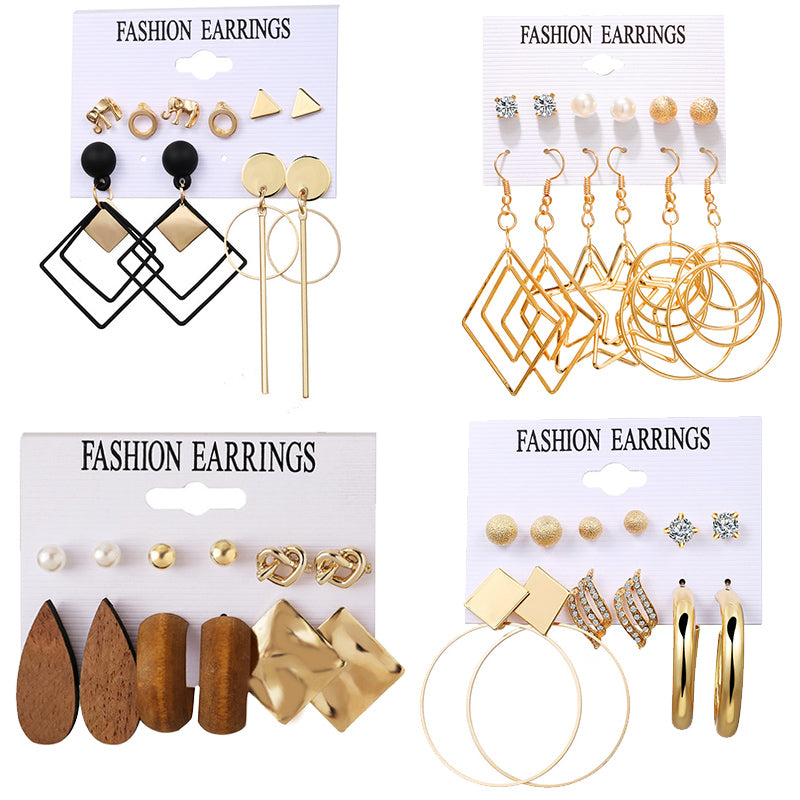 Ensemble de boucles d’oreilles à paillettes