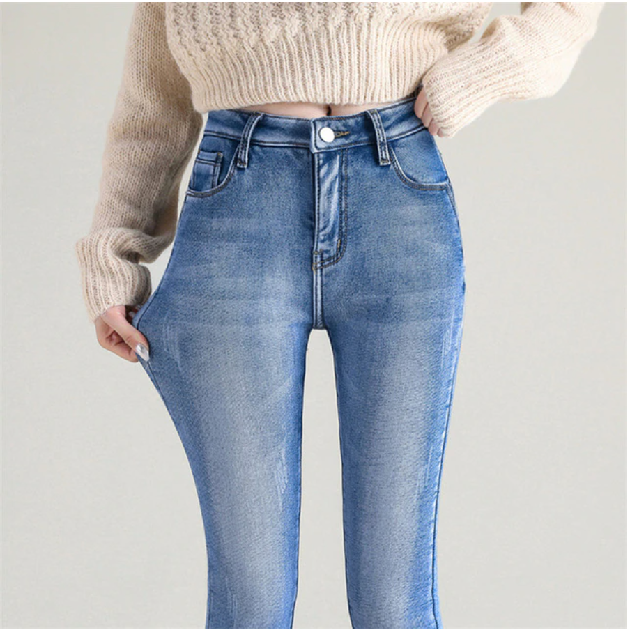 Jeans doublés en polaire