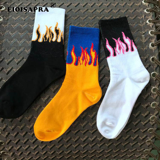 Chaussettes Flammes Contrastées