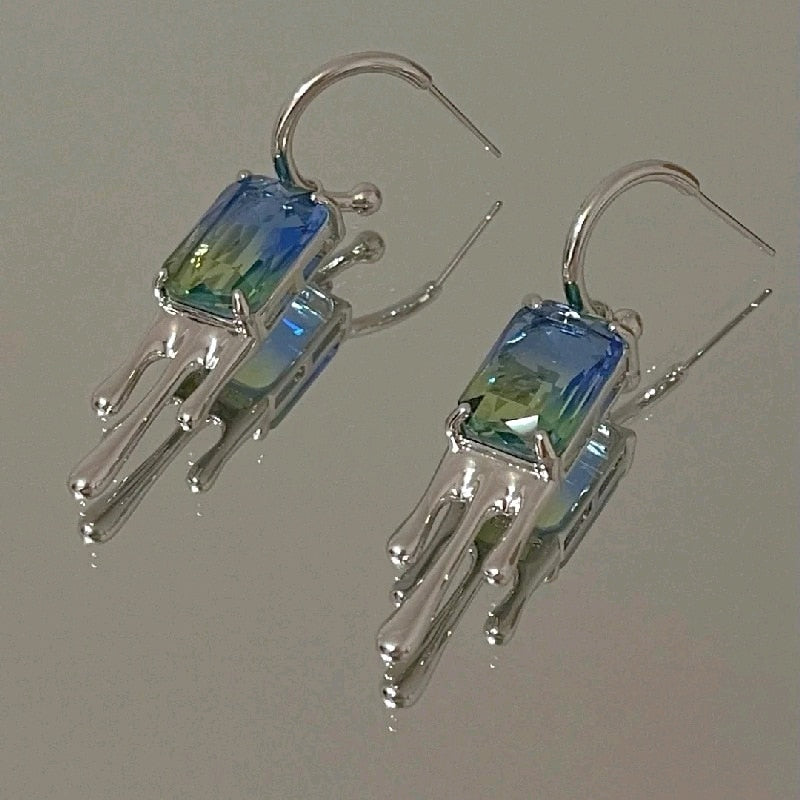 Boucles d'oreilles et collier en forme de fée Lave