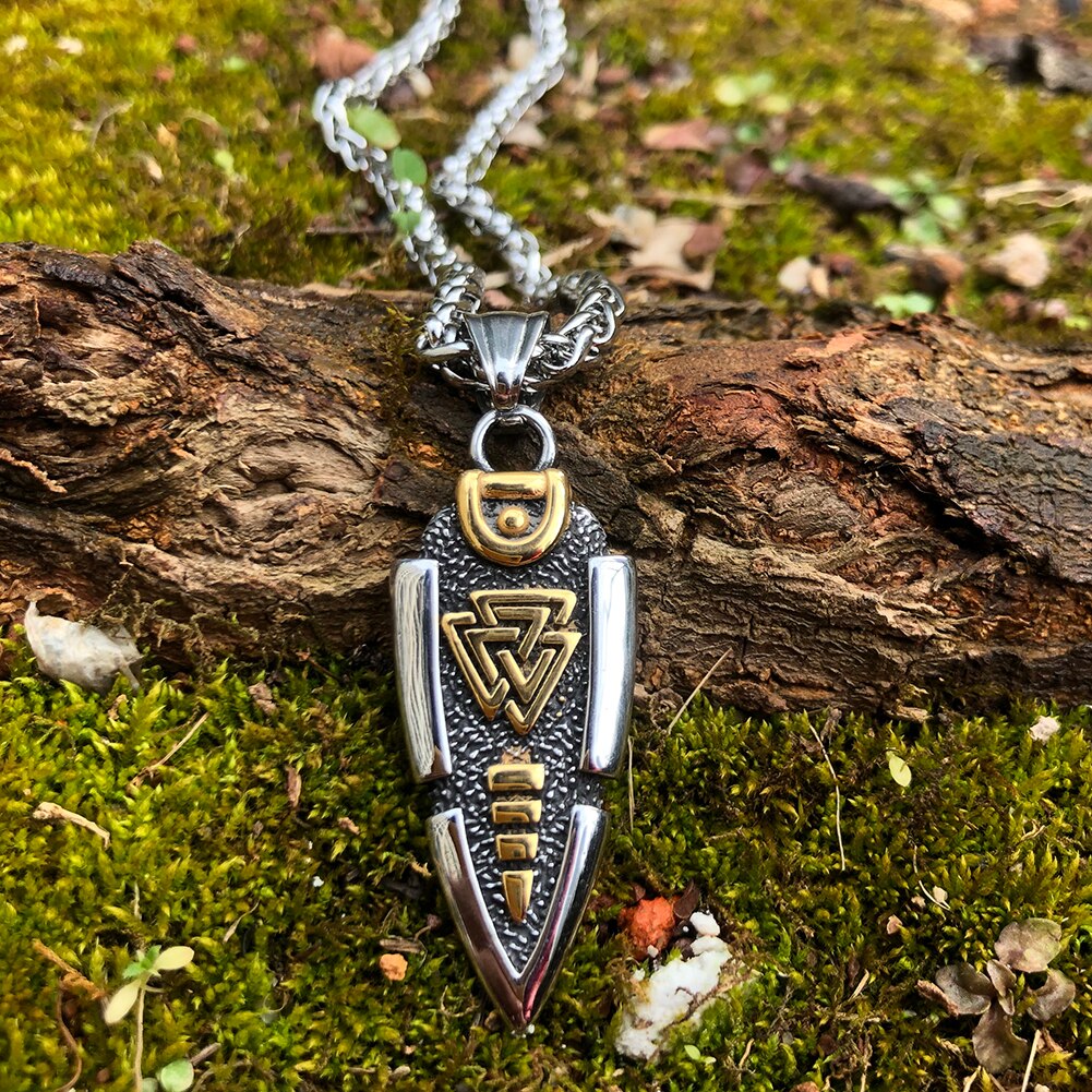 Collier Viking Lance Valknut Gungnir