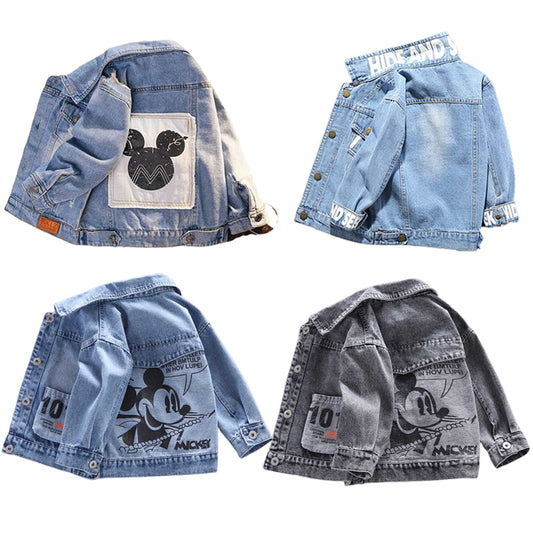 Veste et manteaux en jean pour enfants Mickey Mouse