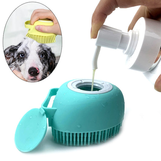 Brosse douce de massage pour salle de bain pour animaux de compagnie