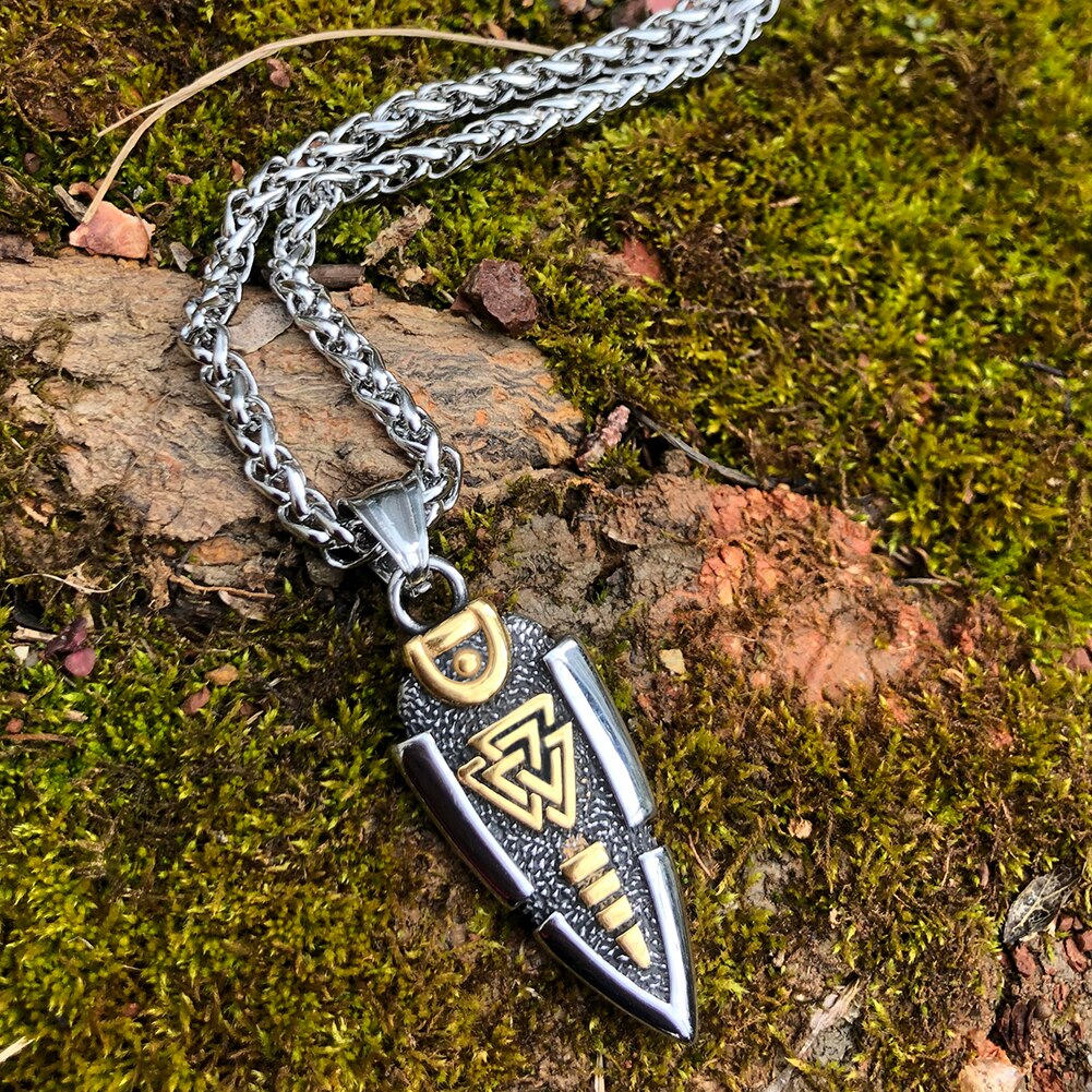 Collier Viking Lance Valknut Gungnir