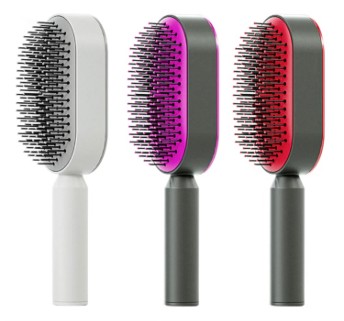 Brosse à cheveux autonettoyante