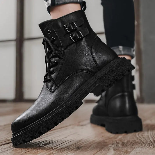 Bottines en cuir pour hommes de haute qualité