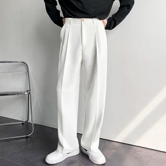 Pantalon de costume à jambe large pour hommes