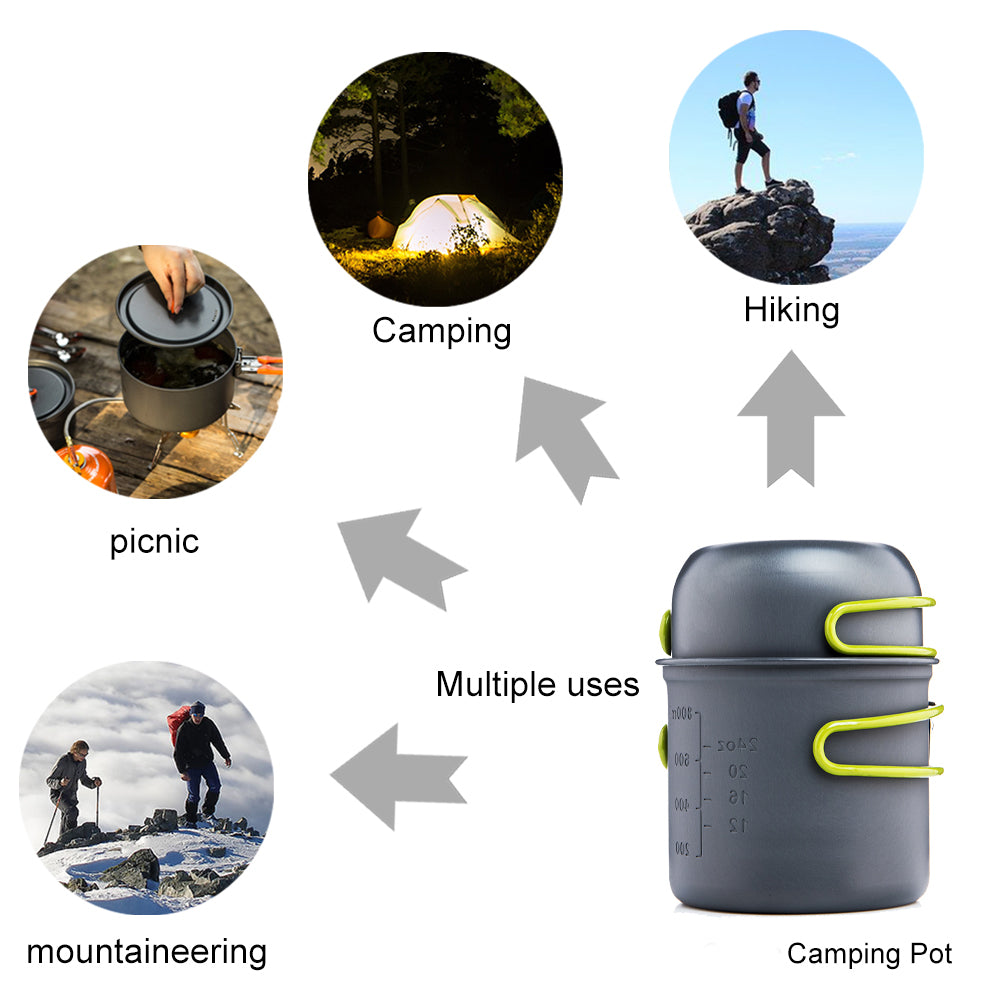 Kit de vaisselle de camping en plein air