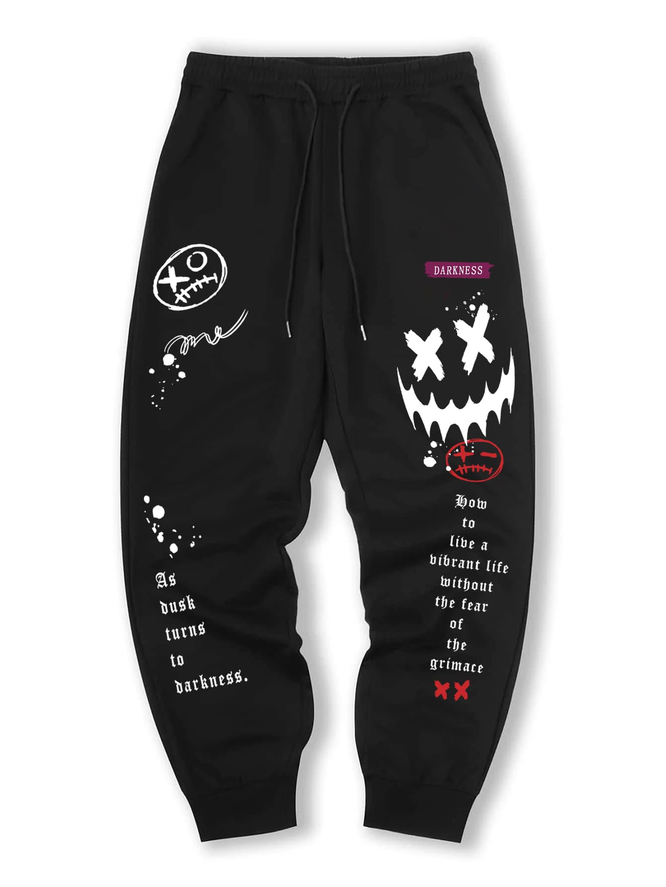 Pantalon de survêtement graphique à cordon de serrage