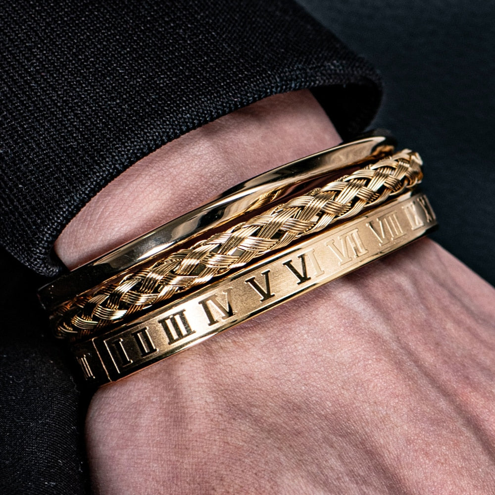 Bracelet de luxe numéro romain 316L