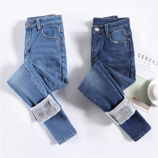 Jeans doublés en polaire