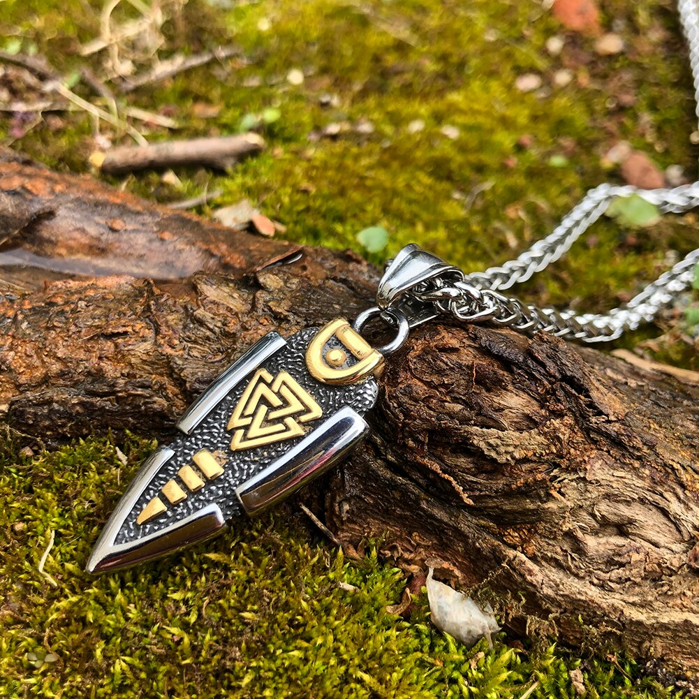 Collier Viking Lance Valknut Gungnir