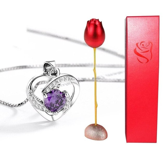 Collier Amour Éternel Rose