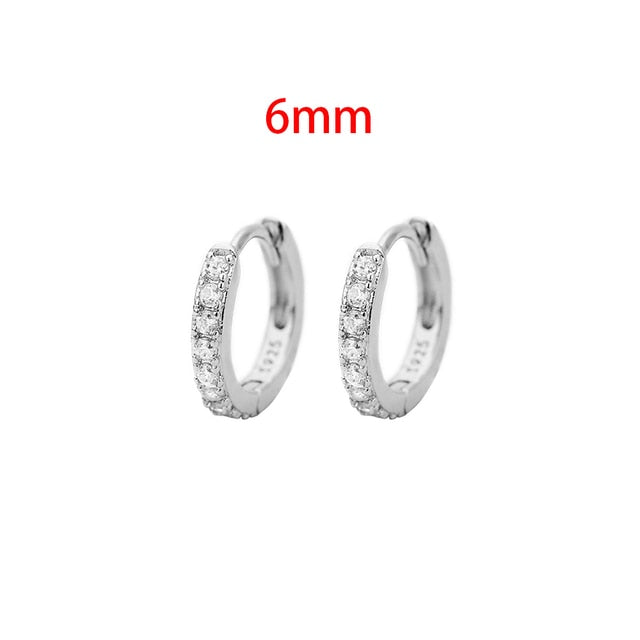 Boucles d'oreilles Huggie Hoop minimalistes en acier inoxydable