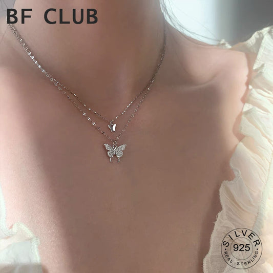 Butterfly Double Layer Chain Necklace