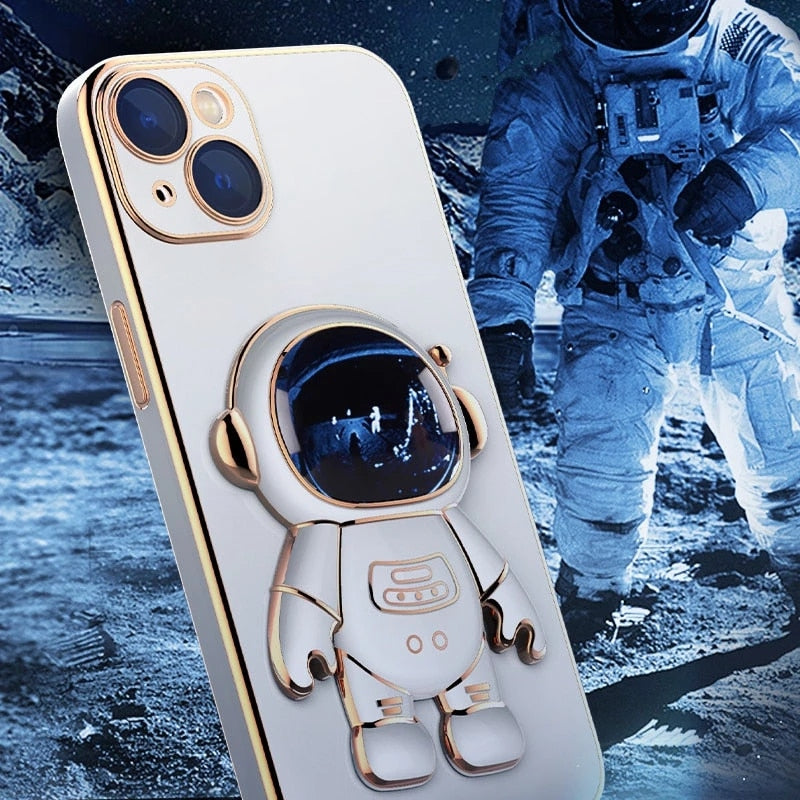 Étui de téléphone astronaute 3D avec support