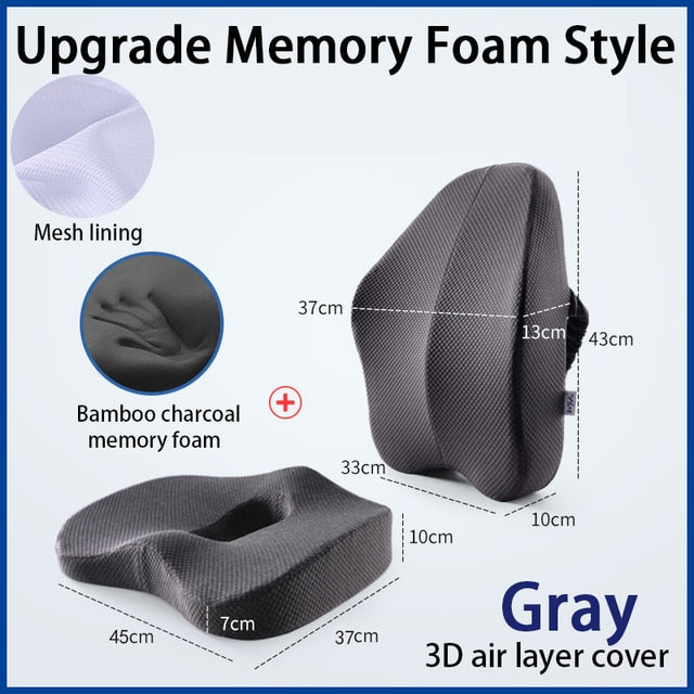 Orthopedic Pillow Memory Foam Seat Set