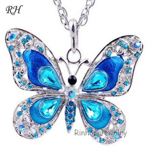 Collier papillon coloré