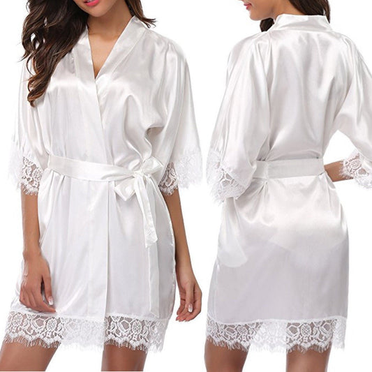 Robe en soie de style kimono sexy