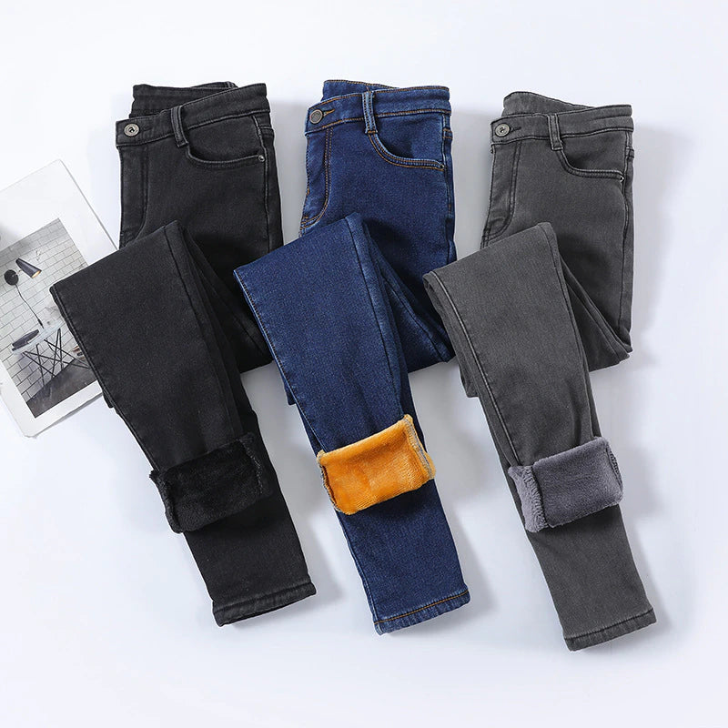 Jeans doublés en polaire