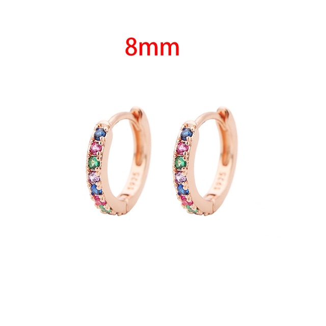 Boucles d'oreilles Huggie Hoop minimalistes en acier inoxydable