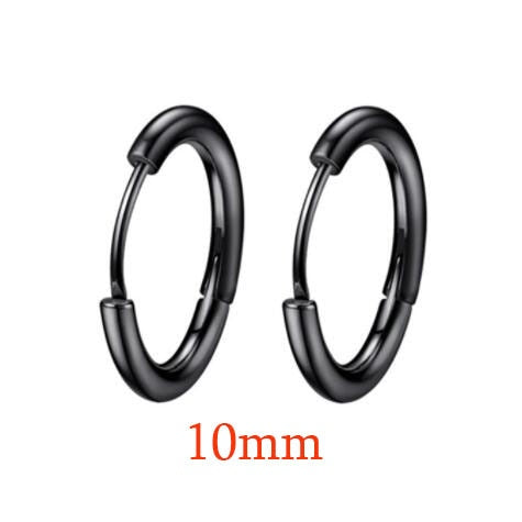 Boucles d'oreilles Huggie Hoop minimalistes en acier inoxydable