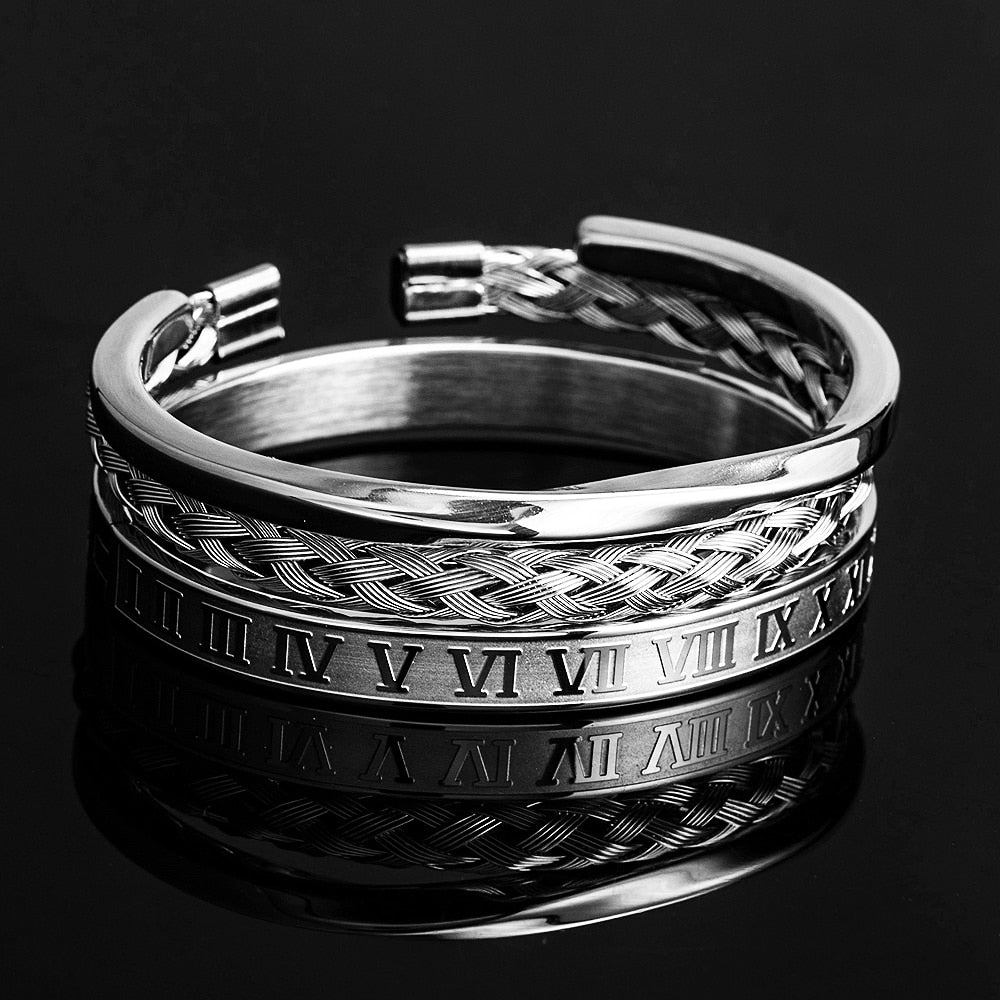 Bracelet de luxe numéro romain 316L