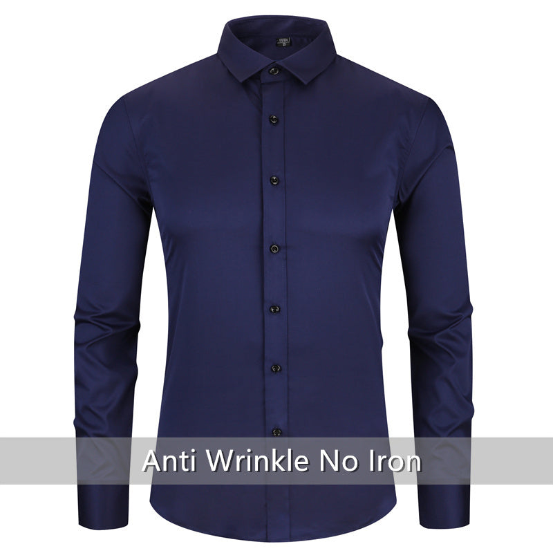 Camisa masculina antirrugas