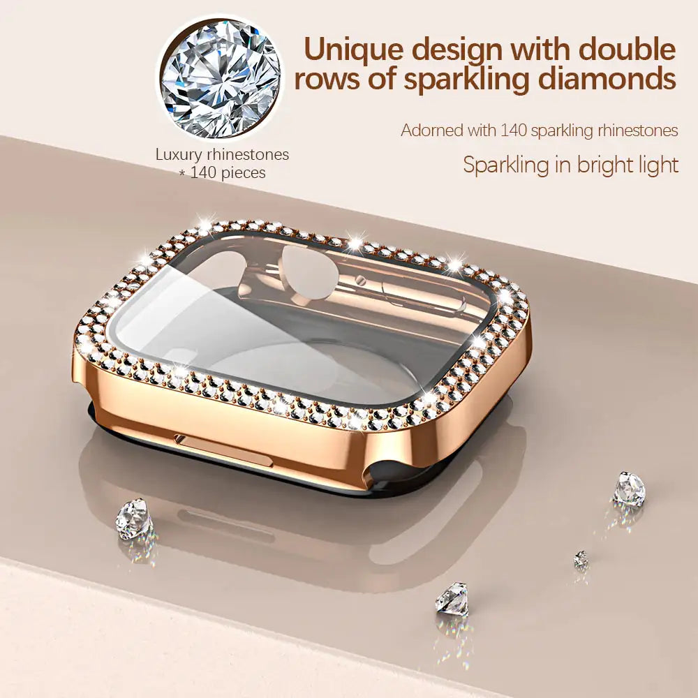 Verre Bling + Coque pour Apple Watch Case